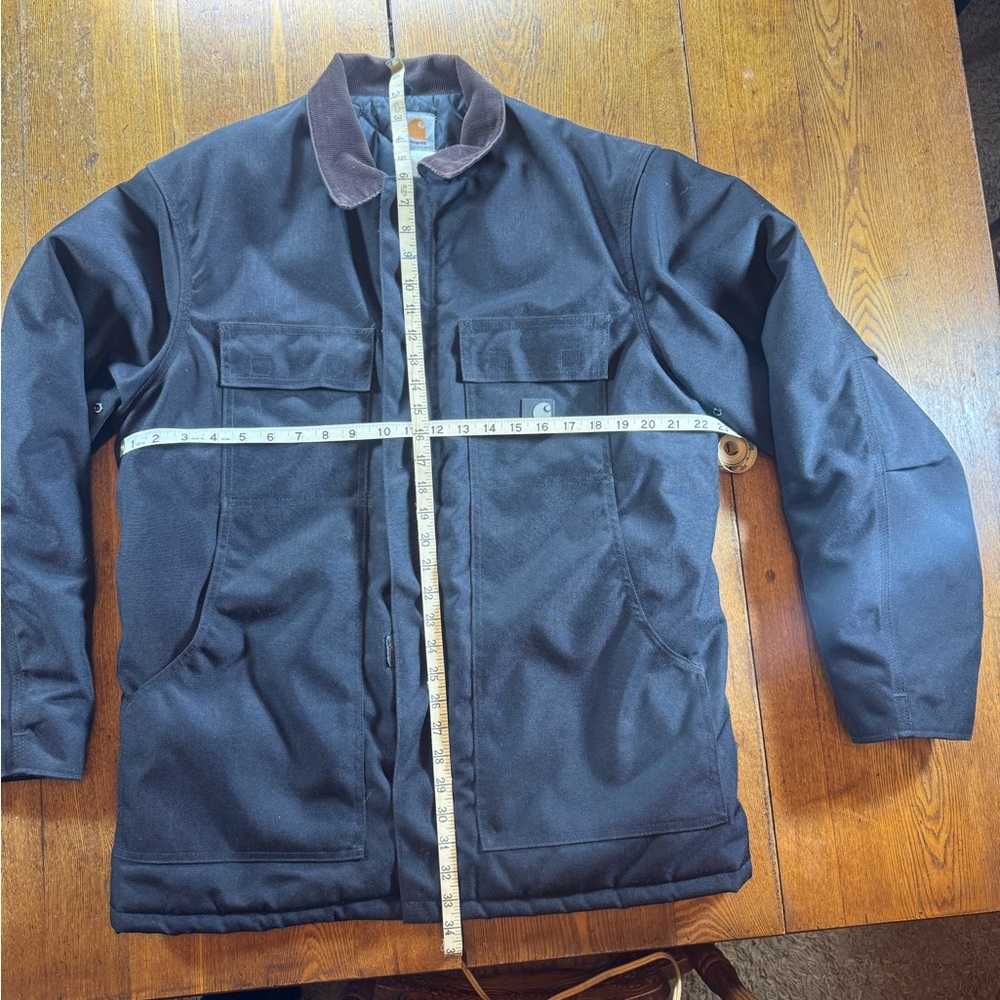 Union made Carhartt Black Field Jacket with Brown Collar
